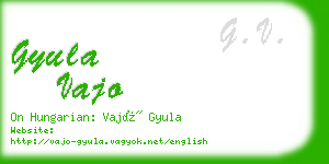 gyula vajo business card